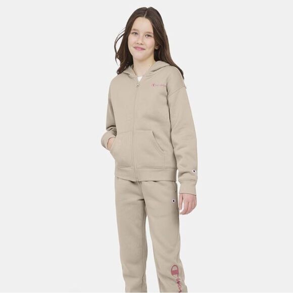 NWT Champion Girls Full Zip Khaki Signature Sweatshirt Small - Picture 4 of 7